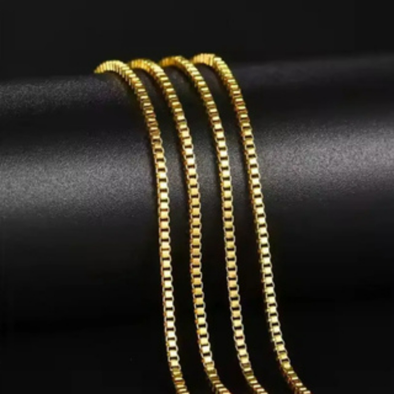 Women's 18K Gold-Plated Flat Snake Bone Chain Necklace
